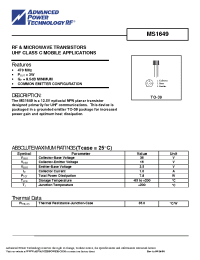 Datasheet MS1649 manufacturer APT