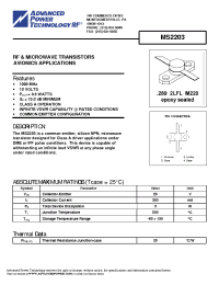 Datasheet MS2203 manufacturer APT