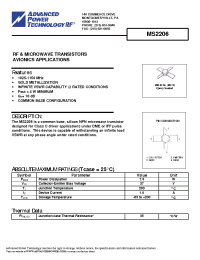 Datasheet MS2206 manufacturer APT