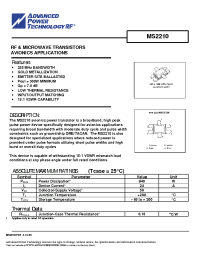 Datasheet MS2210 manufacturer APT