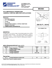 Datasheet MS3383 manufacturer APT