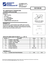 Datasheet SD1536-08 manufacturer APT