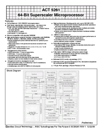 Datasheet ACT-5261PC-133F17I manufacturer Aeroflex