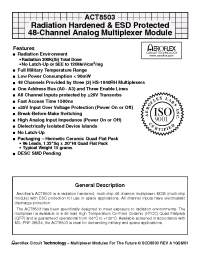Datasheet ACT8503-S производства Aeroflex