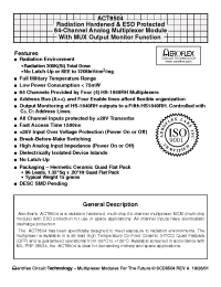 Datasheet ACT8504-T manufacturer Aeroflex