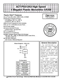 Datasheet ACT-9S512K8N-015L2T manufacturer Aeroflex