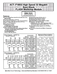 Datasheet ACT-D1M32T-100F14C manufacturer Aeroflex