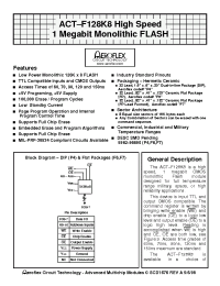 Datasheet ACT-F1288N-060P4C manufacturer Aeroflex