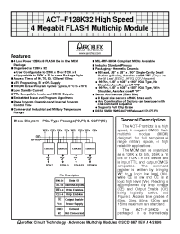 Datasheet ACT-F128K32N-060F5M manufacturer Aeroflex