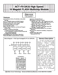 Datasheet ACTF512K32 manufacturer Aeroflex