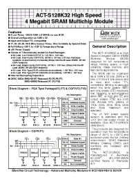 Datasheet ACT-S128K32N-025P2Q manufacturer Aeroflex