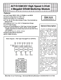 Datasheet ACT-S128K32V020P7T manufacturer Aeroflex