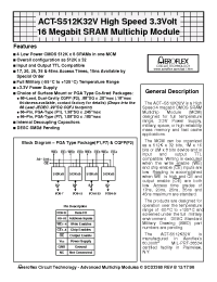 Datasheet ACT-S512K32V-025F2T manufacturer Aeroflex