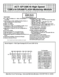 Datasheet ACT-SF128K16N-26P7M manufacturer Aeroflex