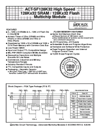 Datasheet ACT-SF128K32N-39P1M manufacturer Aeroflex