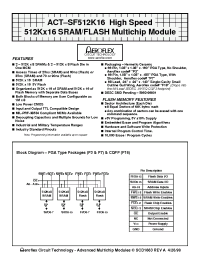 Datasheet ACT-SF512K16N-26P7I manufacturer Aeroflex