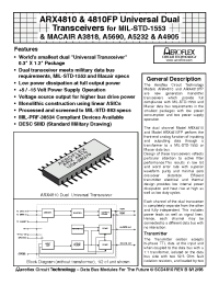Datasheet ARX4810-201-3 manufacturer Aeroflex