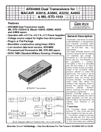Datasheet ARX4868-2 manufacturer Aeroflex