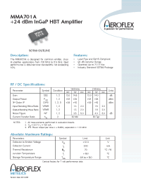 Datasheet MMA701A manufacturer Aeroflex