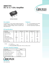 Datasheet MMA704 manufacturer Aeroflex