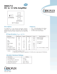 Datasheet MMA712 manufacturer Aeroflex