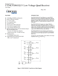 Datasheet UT54LVDS032LV-UCA manufacturer Aeroflex