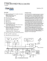 Datasheet UT80196 manufacturer Aeroflex