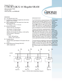 Datasheet UT8CR512K32-17VWC manufacturer Aeroflex