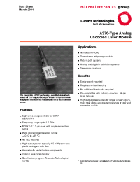 Datasheet A370-11A manufacturer Agere