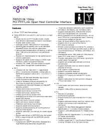 Datasheet L-FW323-06-DB manufacturer Agere