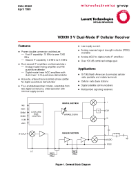 Datasheet LUCW3030ACA manufacturer Agere