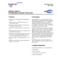 Datasheet L-USS810M-D manufacturer Agere