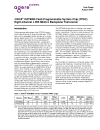 Datasheet ORT8850 manufacturer Agere