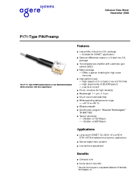 Datasheet P171B046BAF manufacturer Agere