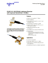 Datasheet R192PSAN manufacturer Agere