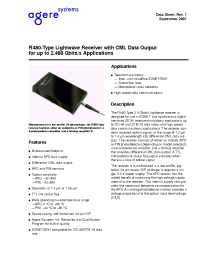 Datasheet R480JPBB manufacturer Agere