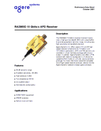 Datasheet RA2860D manufacturer Agere