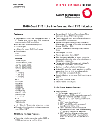 Datasheet T7698 manufacturer Agere