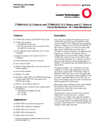 Datasheet T8535A manufacturer Agere