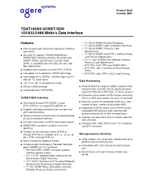 Datasheet TDAT162G5 manufacturer Agere