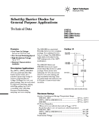 Datasheet 1N5711 manufacturer Agilent