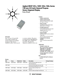 Datasheet 5082-331A-HH000 manufacturer Agilent