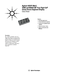 Datasheet 5082-B01G-00000 manufacturer Agilent