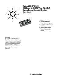 Datasheet 5082-B02G-LK200 manufacturer Agilent