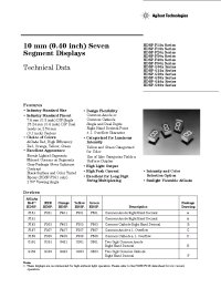 Datasheet 5082-F301-00016 manufacturer Agilent