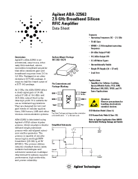 Datasheet ABA-32563-TR1G manufacturer Agilent
