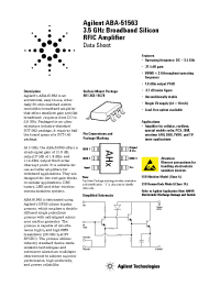 Datasheet ABA-51563-BLKG manufacturer Agilent