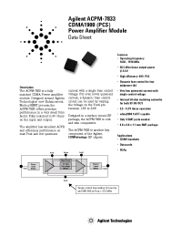 Datasheet ACPM-7833-TR1 manufacturer Agilent
