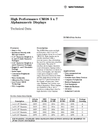 Datasheet HCMS-2913 manufacturer Agilent