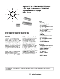 Datasheet HCMS-3902 manufacturer Agilent